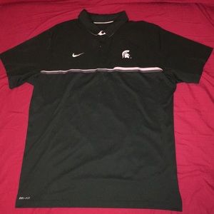 Michigan State Spartans Green Nike DriFit Polo XL